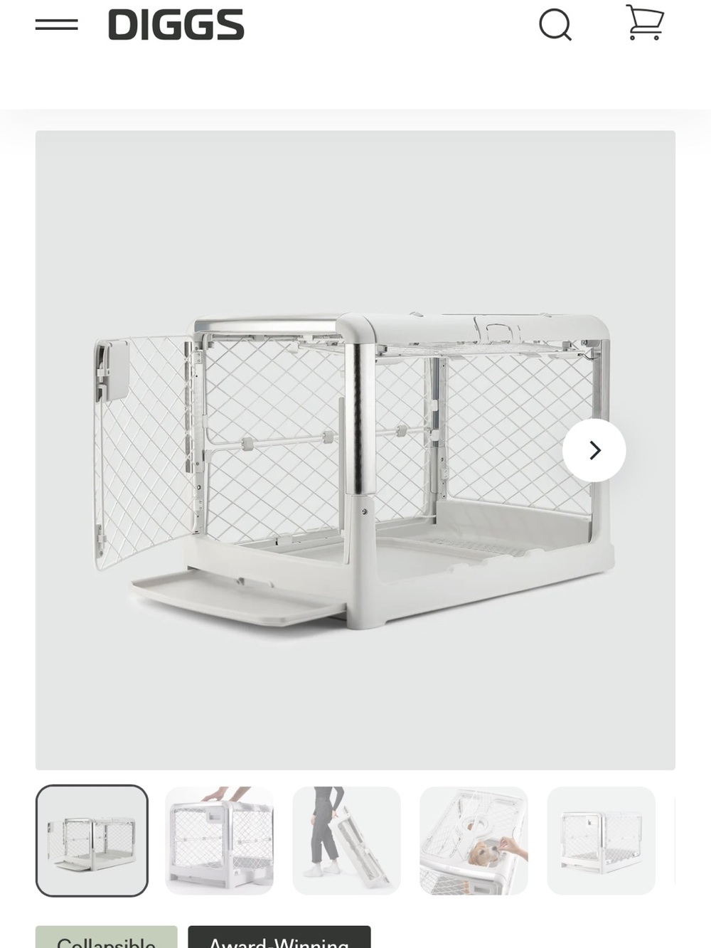Diggs Revol Crate size medium with Diggs crate bed